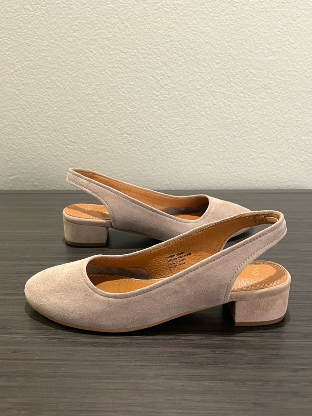 Seychelles Electric Dress Pump Nude Suede Slingback Heels Size 7 Neutral Classic - Picture 6 of 9